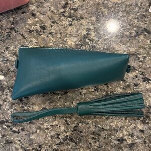 Peacock Alpine and classic tassel portland  Leather Pouch